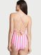 Суцільний купальник у рожеву смужку Victoria's Secret Essential Scoop One-Piece Swimsuit, M