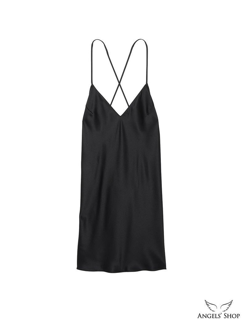 Сатиновий пеньюар Satin Open-Back Slip Dress Victoria's Secret, M