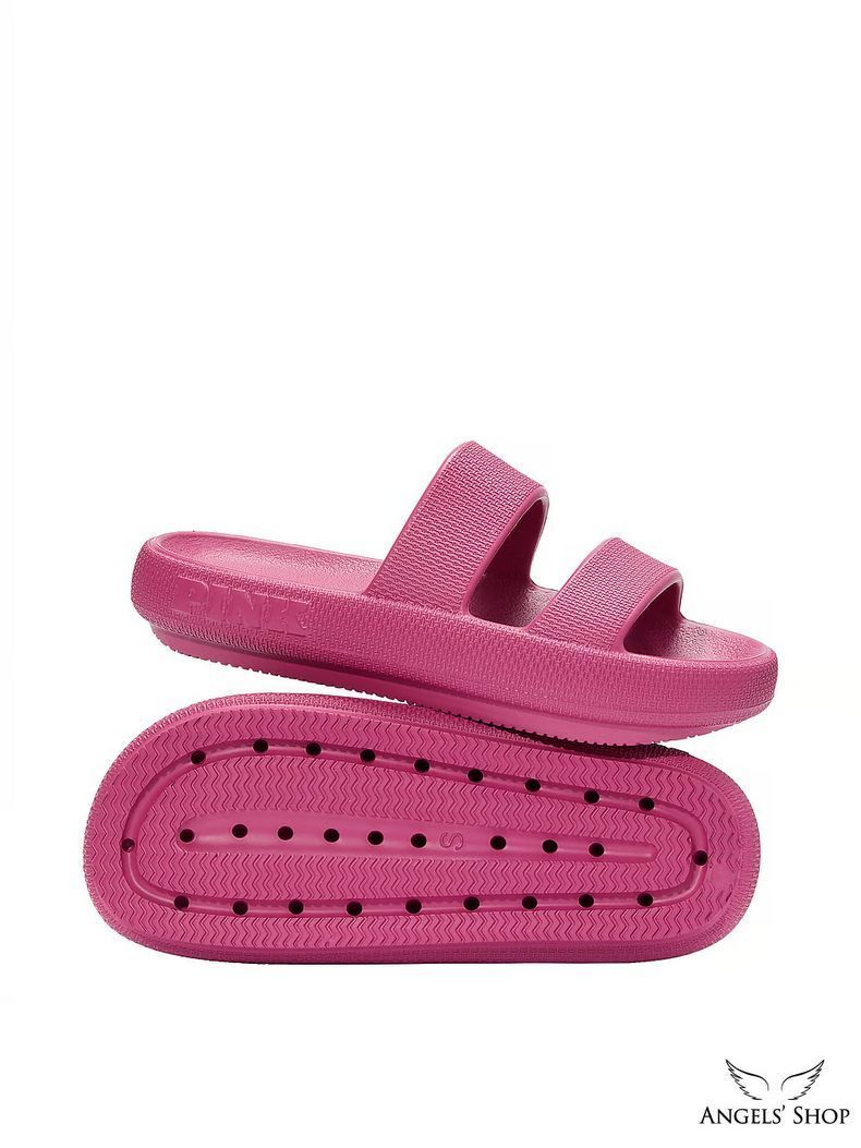 Бордовые пляжные шлепанцы Victoria&rsquo;s Secret Pink Double Strap Pillow Slides