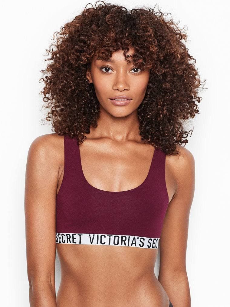 Бордовый спортивный топ Victoria’s Secret Logo Scoop, S