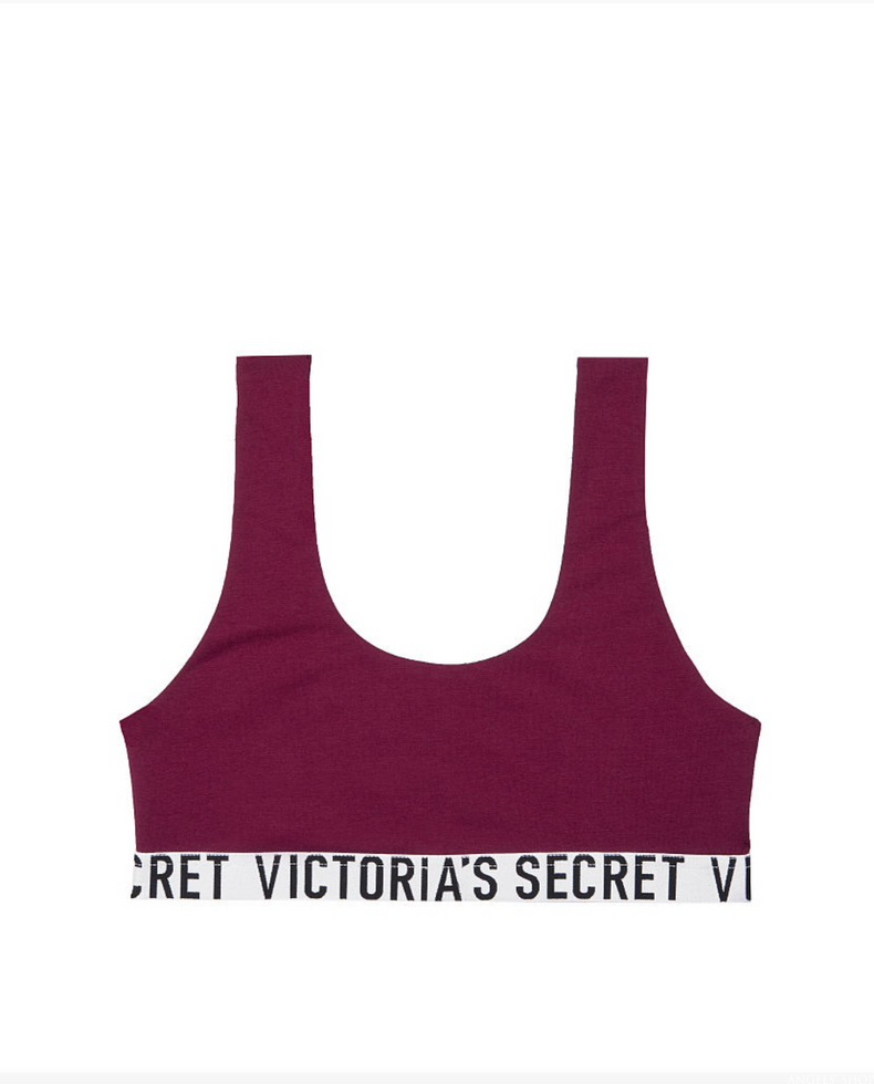 Бордовий спортивний топ Victoria’s Secret Logo Scoop, S