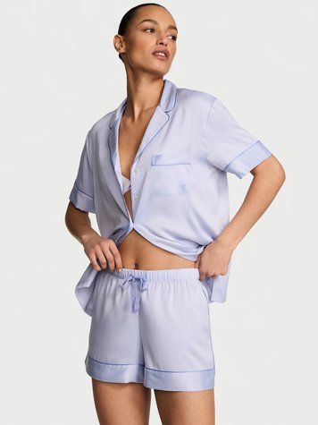 Сатинова піжама Signature Satin Short Pajama Set Victoria's Secret