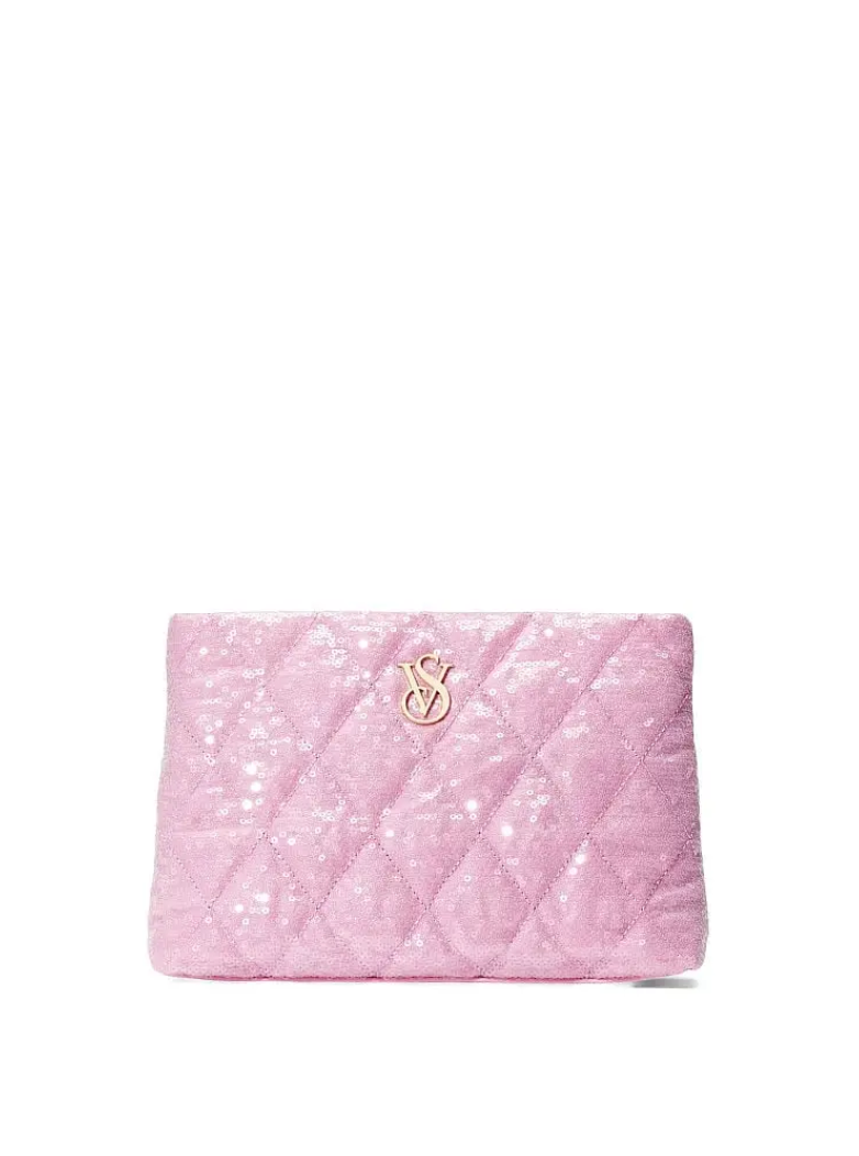 Розовая косметичка Victoria’s Secret Sequin Cosmetic Clutch