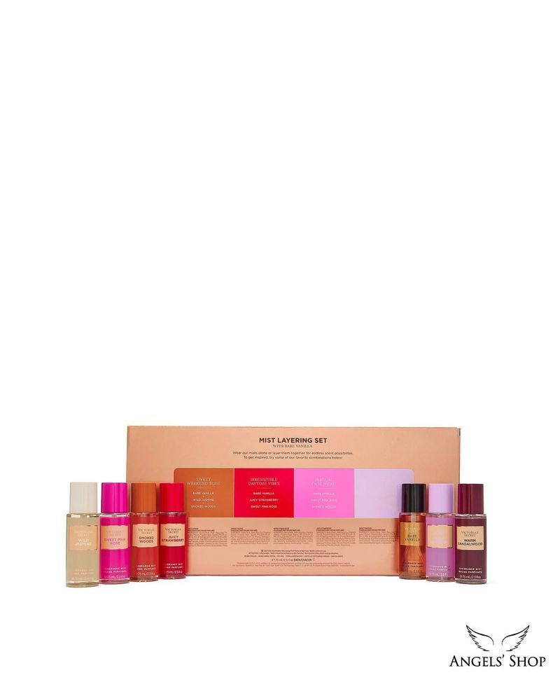 Подарочный набор 7-Piece Fragrance Mist Layering Gift Set with Bare Vanilla Victoria's Secret