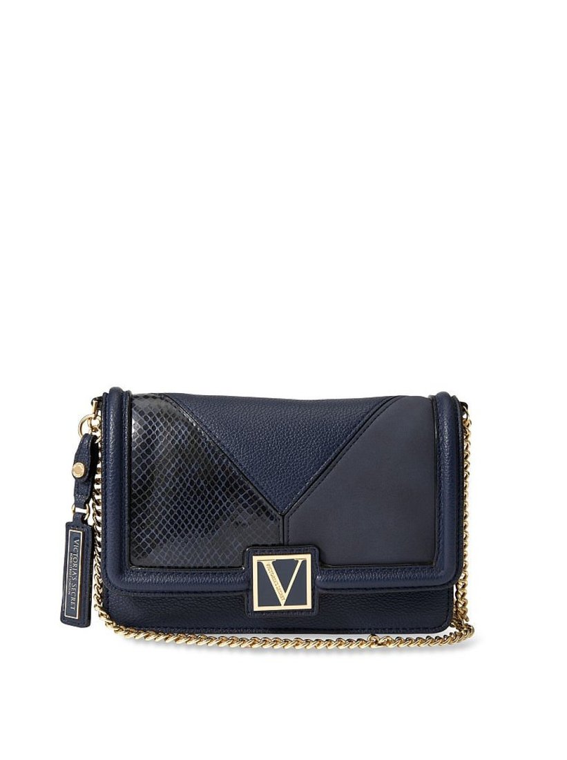 Синяя сумка Victoria’s Secret The Victoria Mini Shoulder Bag