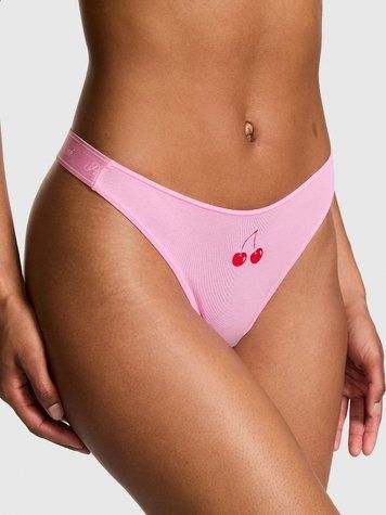 Трусики-стрінги Logo Cotton High-Leg Thong Panty, M
