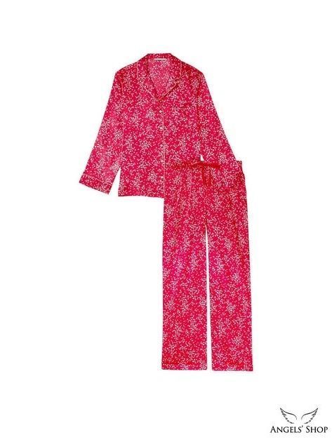 Сатинова піжама Satin Long Pajama Set Victoria's Secret