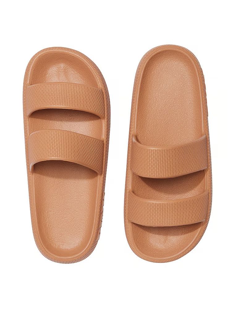 Карамельные пляжные шлепанцы Victoria’s Secret Pink Double Strap Pillow Slides, S