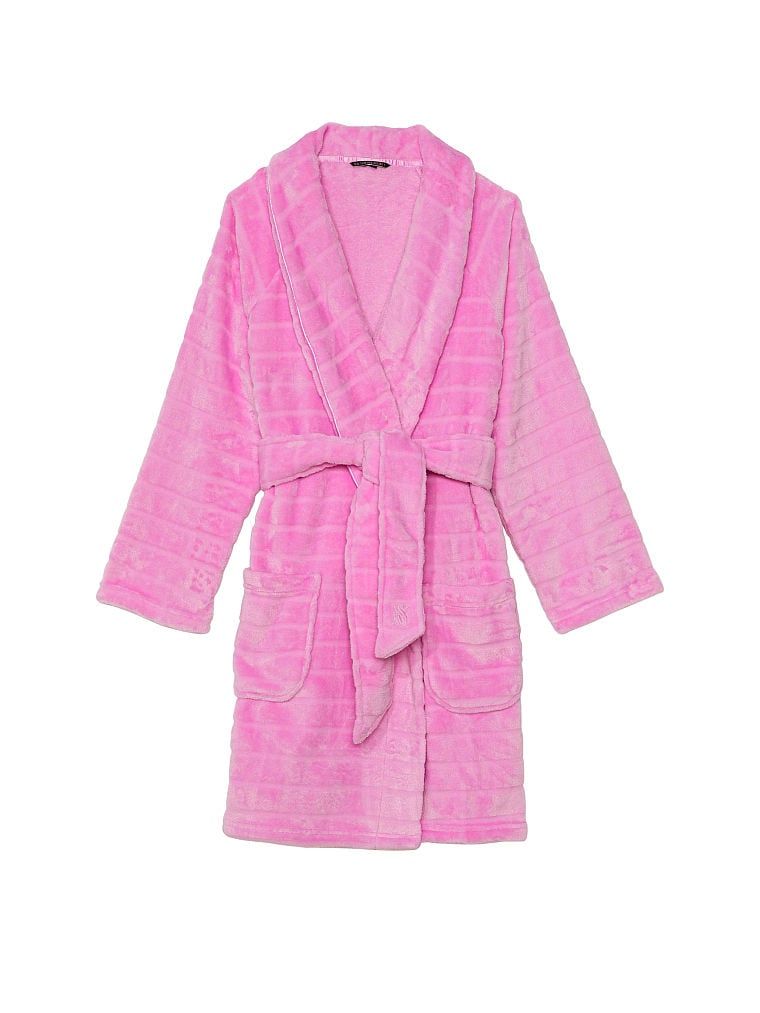 Розовый плюшевый халат Victoria’s Secret, XS\S