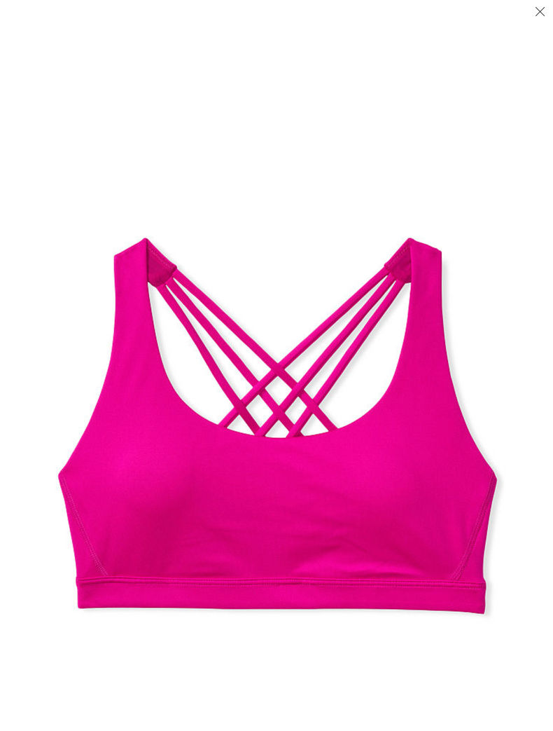 Рожевий спортивний топ Victoria’s Secret Incredible Essential Strappy Back Heathered Bra, XS