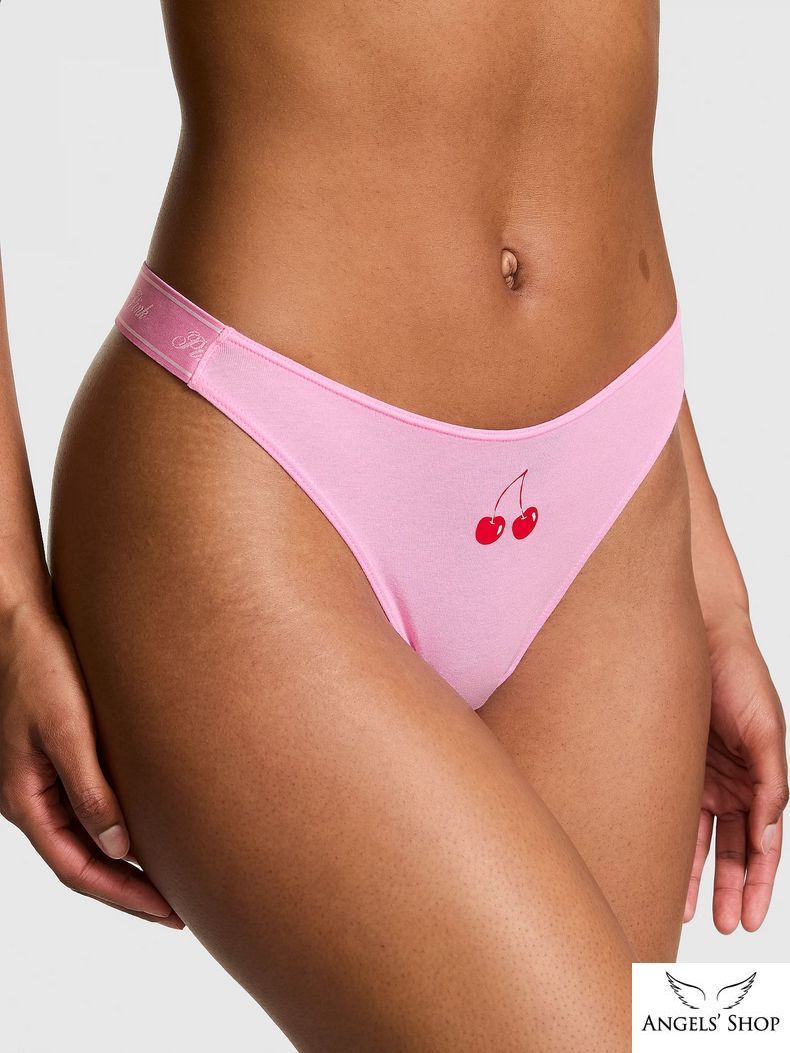 Трусики-стрінги Logo Cotton High-Leg Thong Panty, M