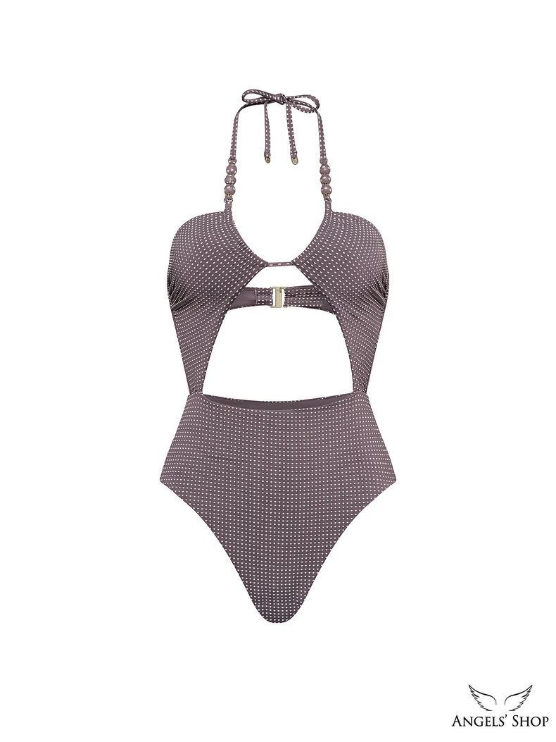 Купальник Beach Beads Cut-Out Cheeky One-Piece Swimsuit Victoria's Secret фиолетовый
