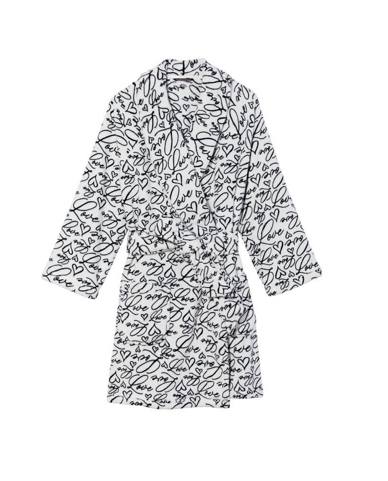 Теплый плюшевий халат Victoria’s Secret Logo Short Cozy Robe, XS\S