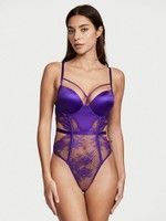 Фиолетовое кружевное боди с двойным пуш-ап Victoria's Secret, M