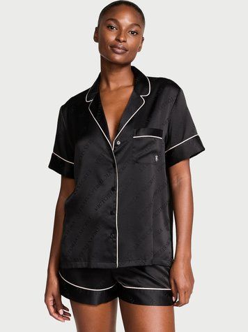 Сатинова піжама з шортами Victoria's Secret Satin Short PJ Set, L