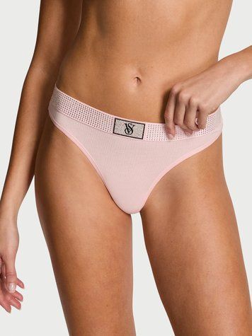 Трусики-стрінги Shine-Waist Cotton Thong Panty