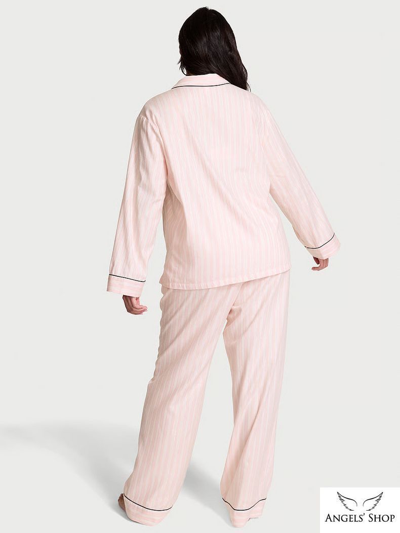 Пижама фланель Victoria's secret Flannel Long Pajama Set в полоску