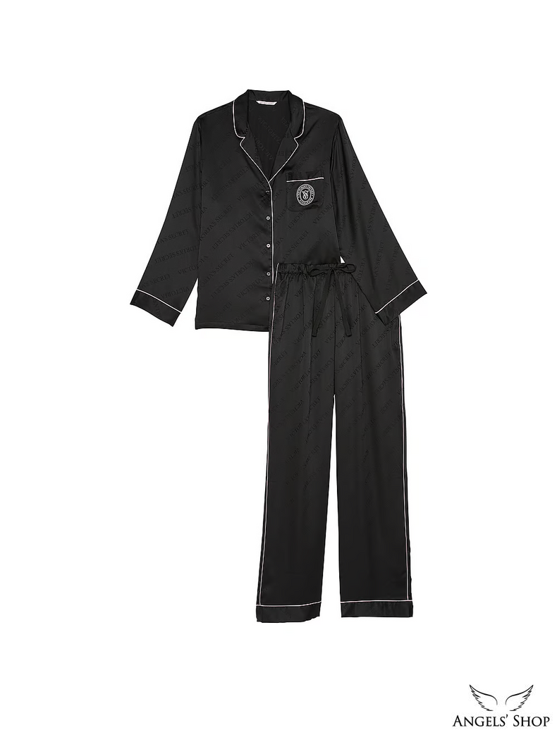 Сатинова піжама Satin Long Pajama Set Victoria's Secret