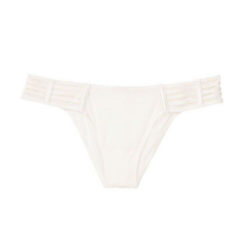 Белый комплект белья из сеточки Victoria’s Secret Unlined Mesh, 36C, S